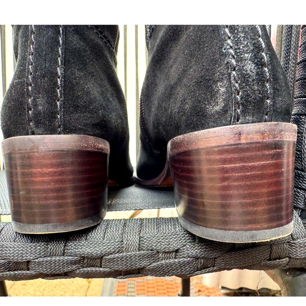 Coach Lucia Black 100% Suede Leather Over The Knee 1.75” Heel Tall Boots SZ 6.5 - Picture 14 of 16